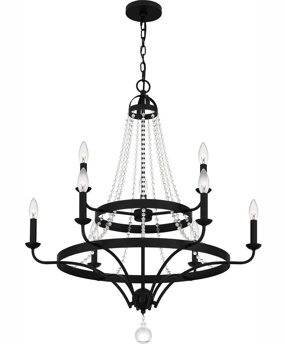 Adelaide 9-light Chandelier Matte Black - Image 5