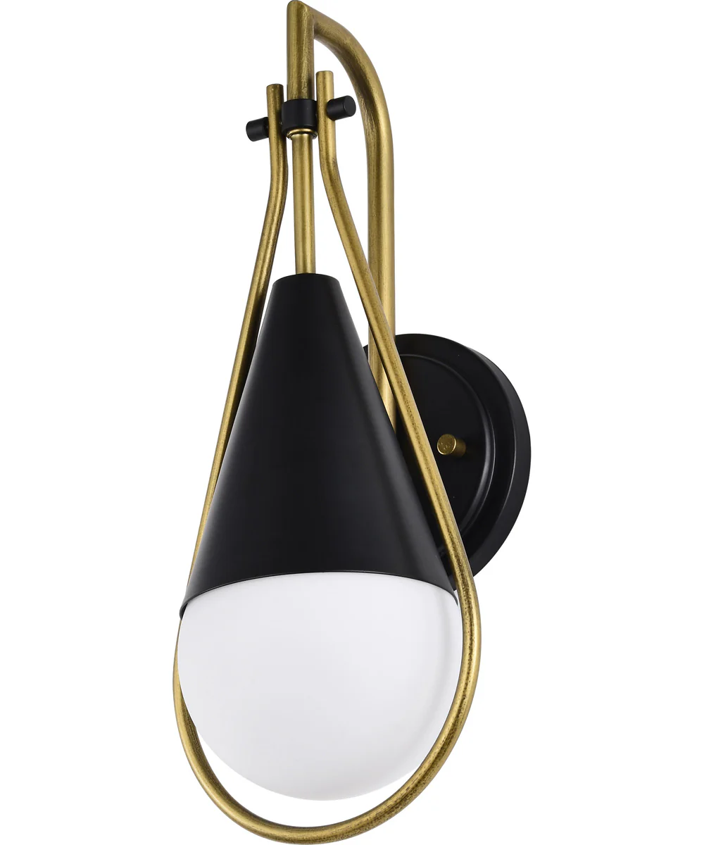 Admiral 1-Light Vanity & Wall Matte Black