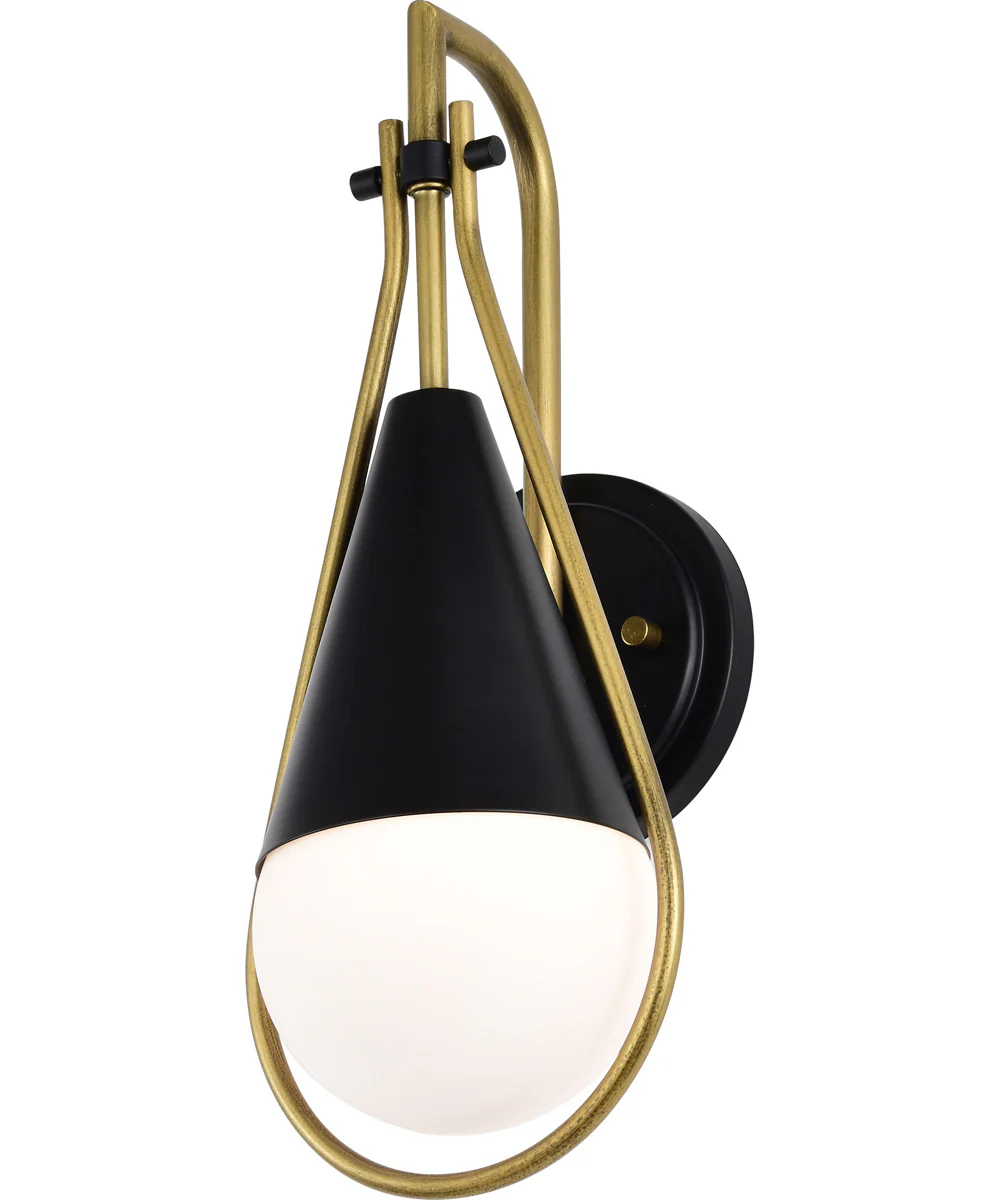 Admiral 1-Light Vanity & Wall Matte Black - Image 4