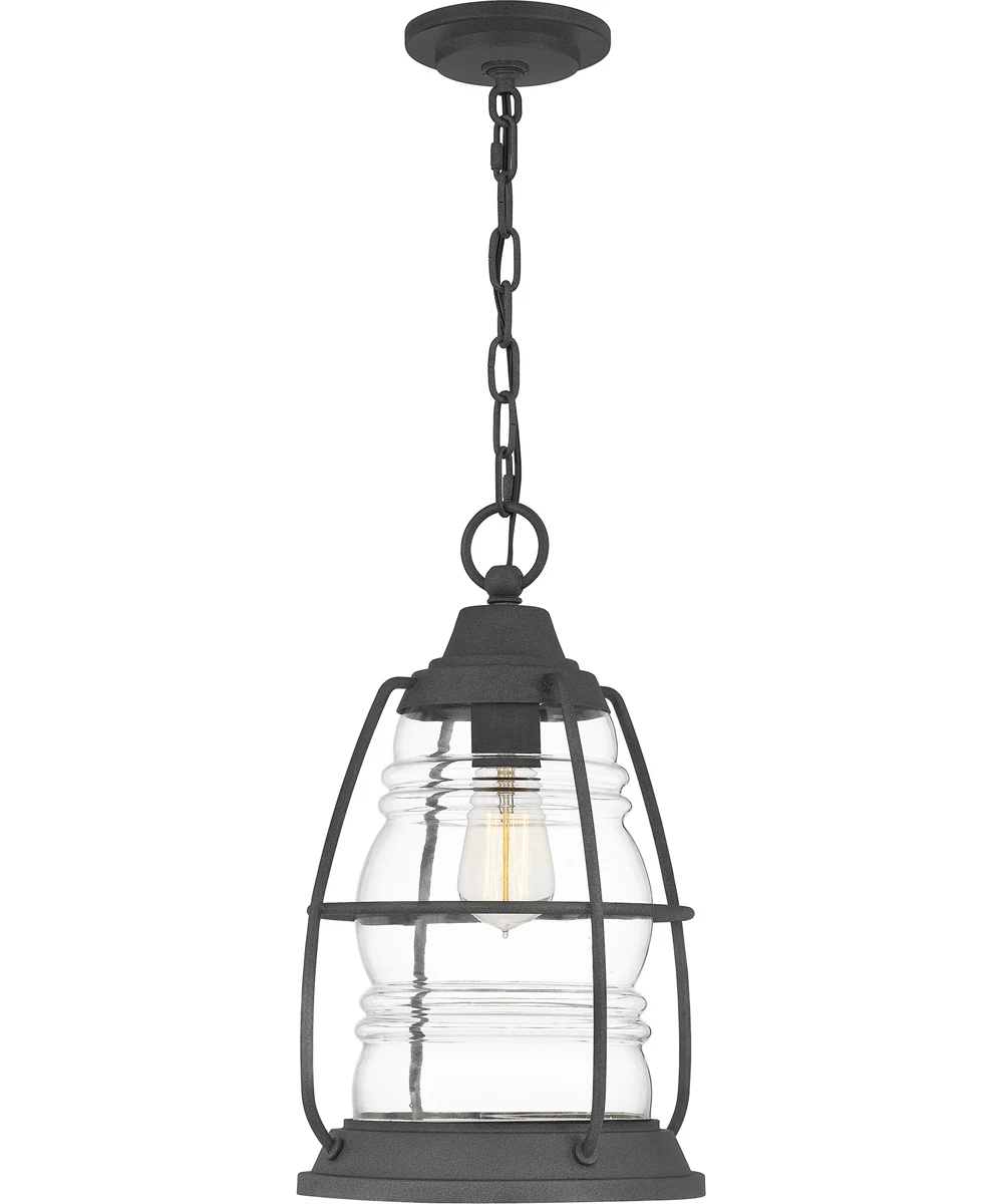 Admiral Large 1-light Outdoor Pendant Light  Coastal Armour Aluminum Mottled Black