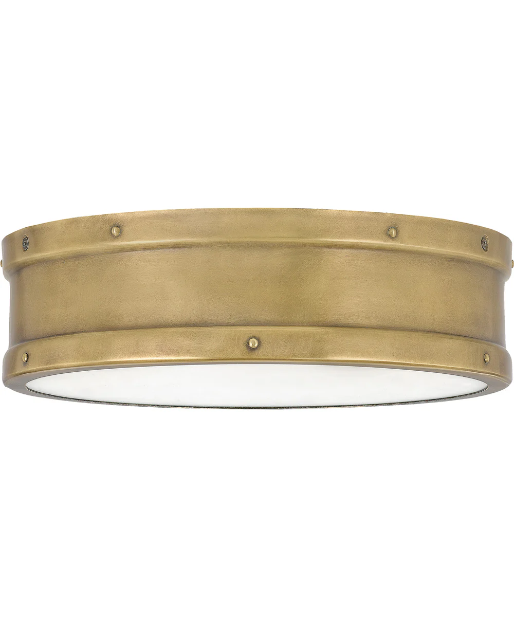 Ahoy  Flush Mount Weathered Brass - Image 2