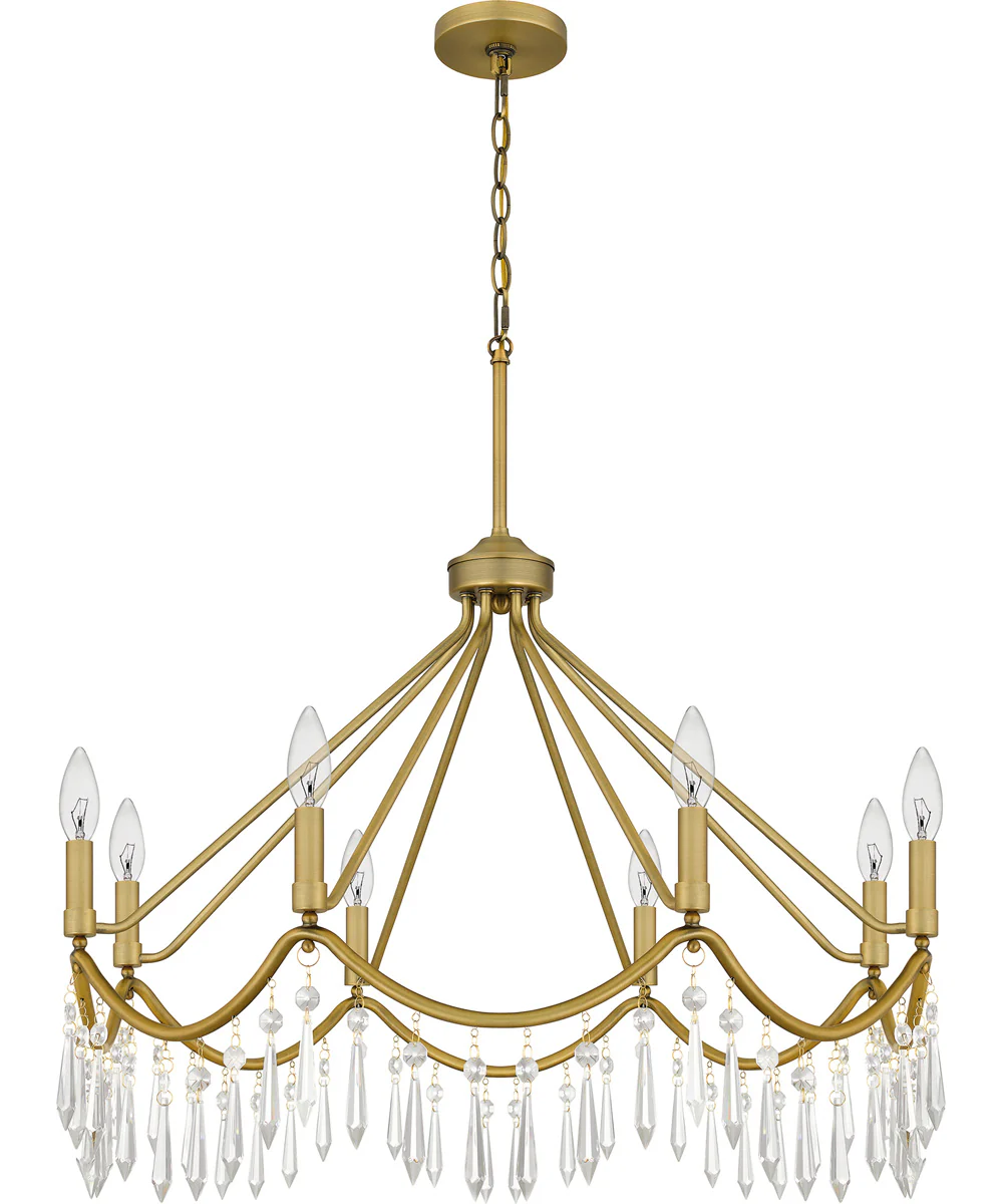 Airedale 8-light Chandelier Aged Brass - Image 2