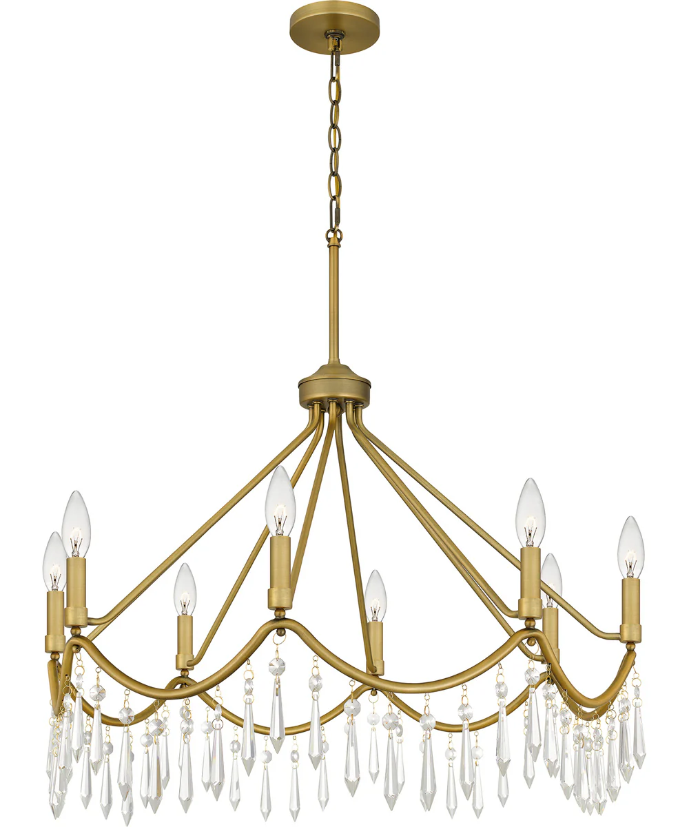 Airedale 8-light Chandelier Aged Brass - Image 3