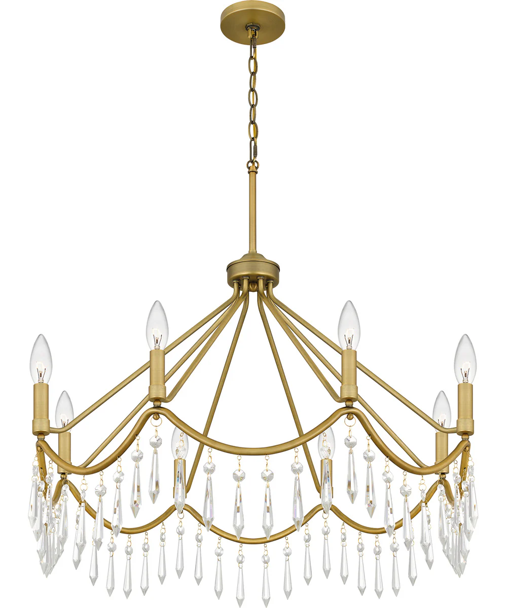 Airedale 8-light Chandelier Aged Brass - Image 4