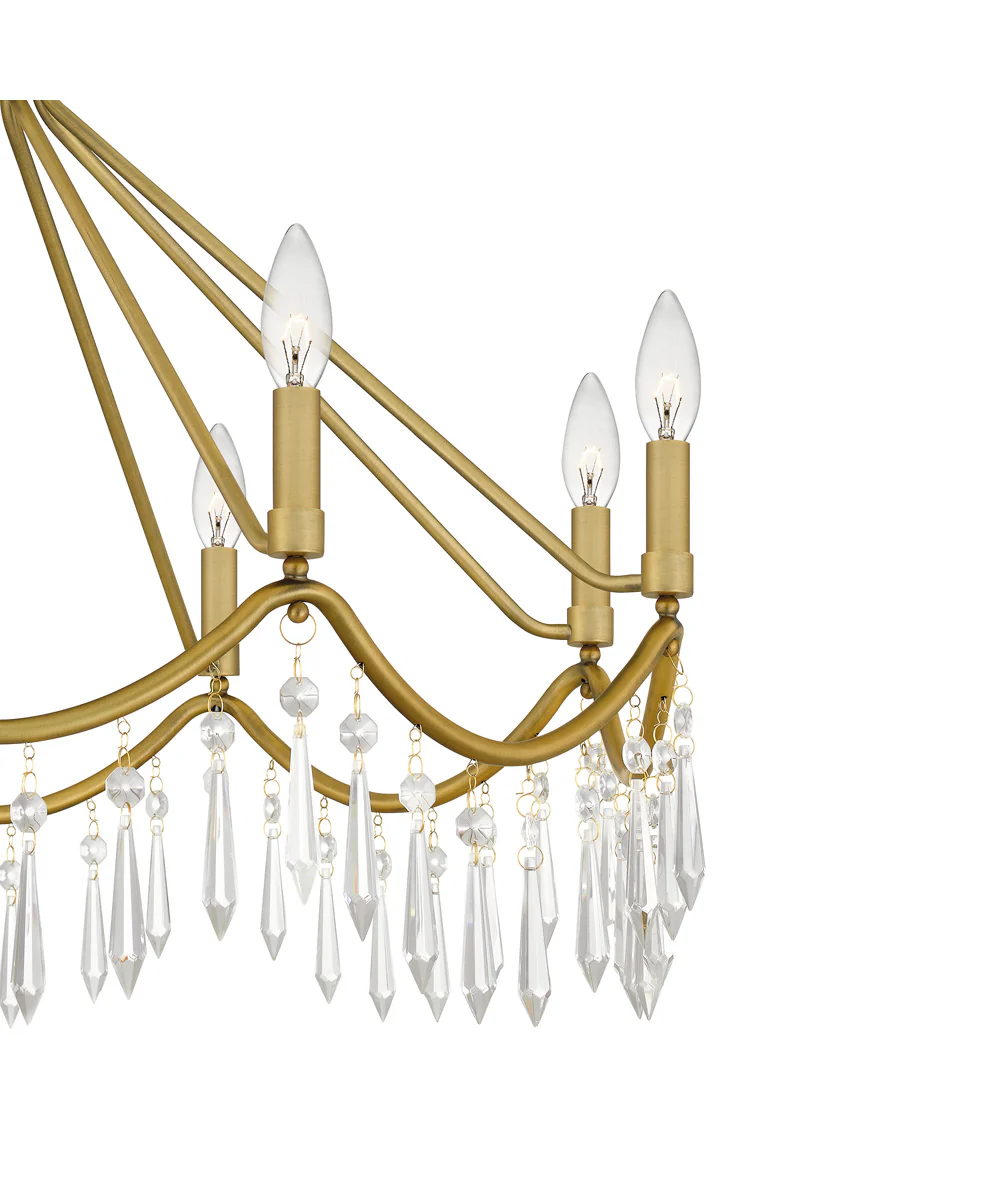 Airedale 8-light Chandelier Aged Brass - Image 5