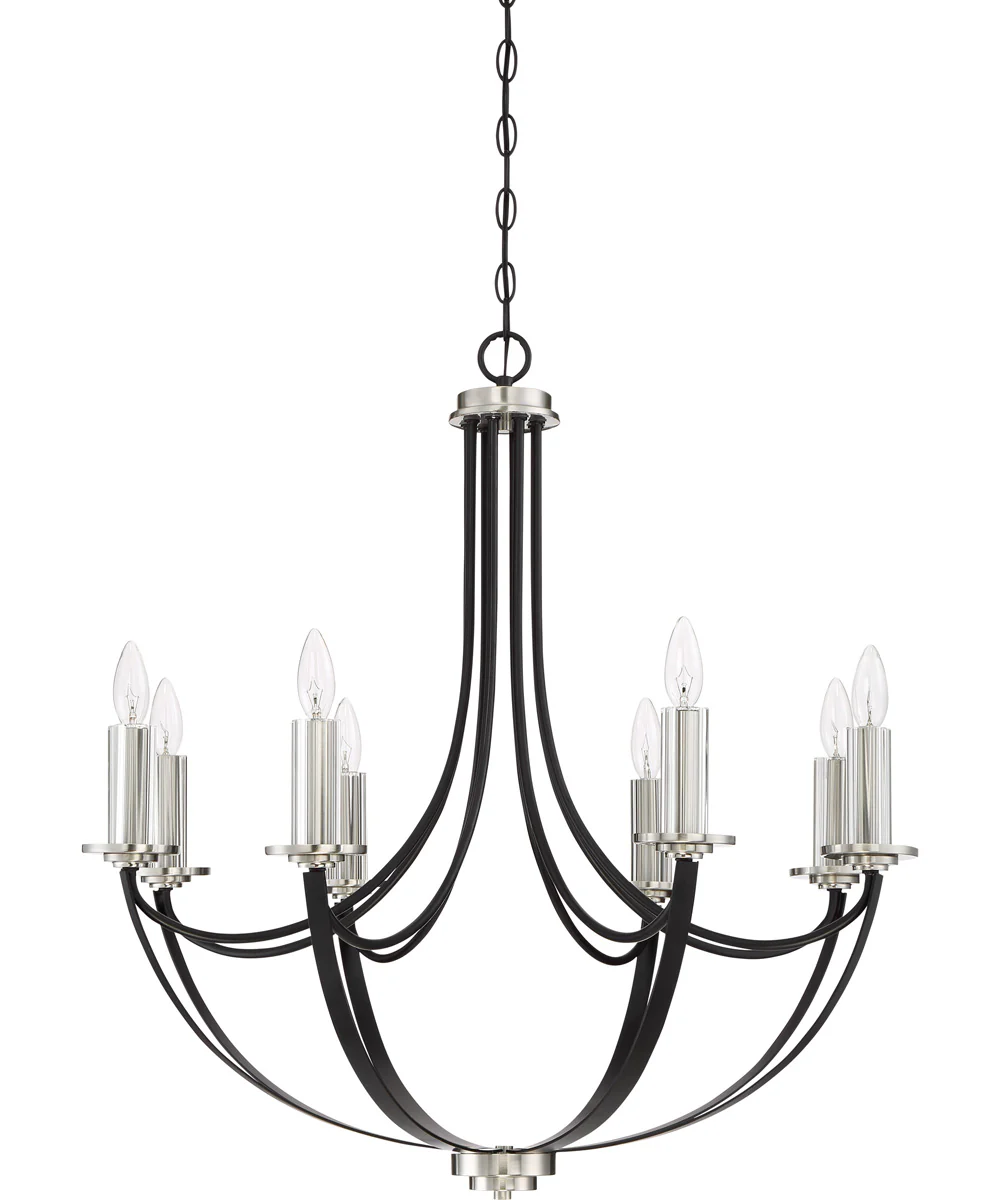 Alana 8-light Chandelier Mystic Black - Image 3