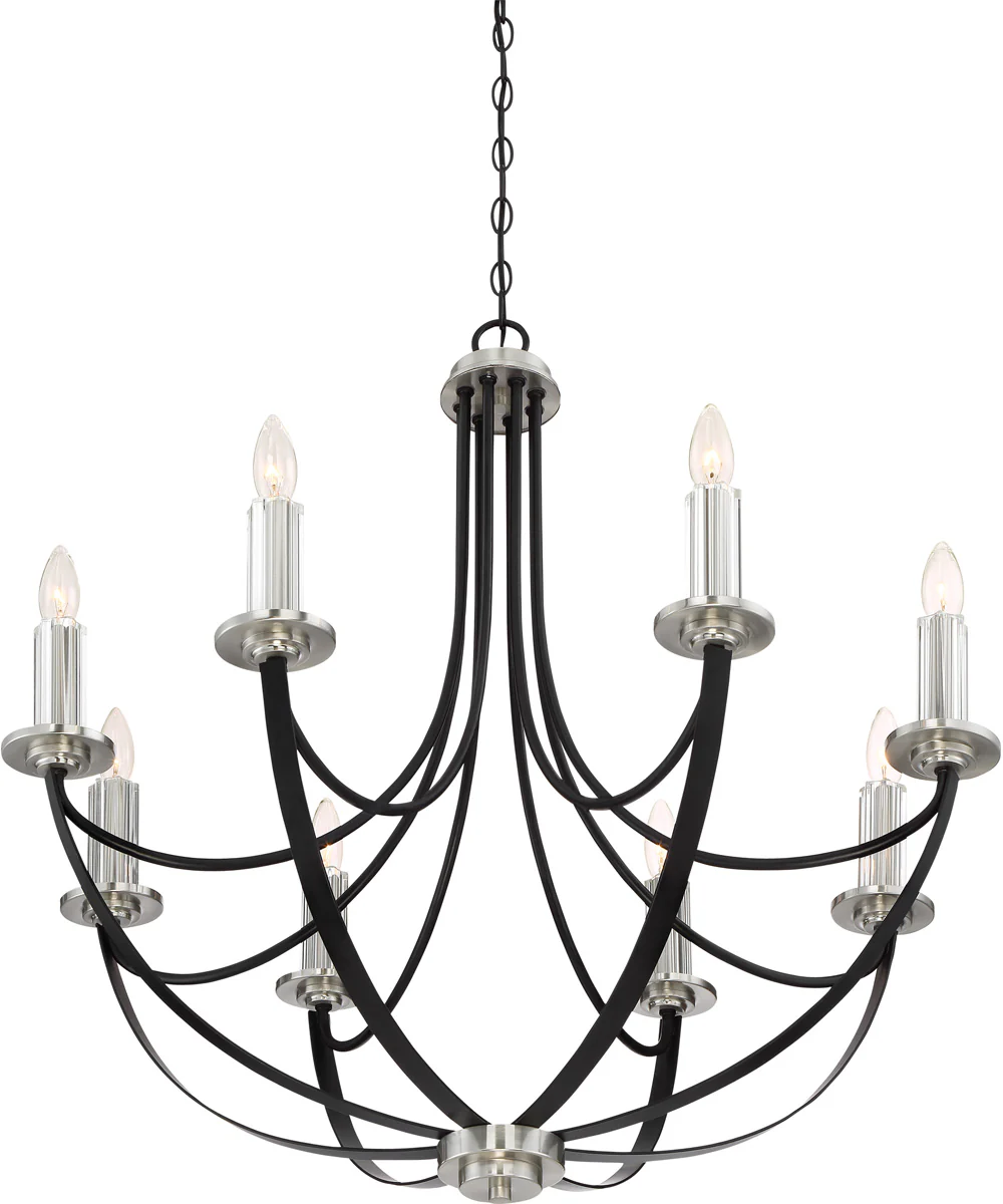 Alana 8-light Chandelier Mystic Black - Image 5