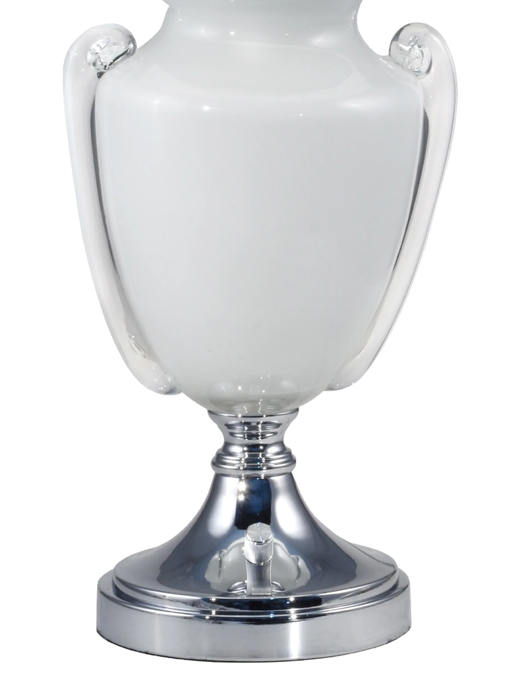 Alaska 31 Inch Tall Hand Blown Art Glass Table Lamp With Fabric Shade - Image 4