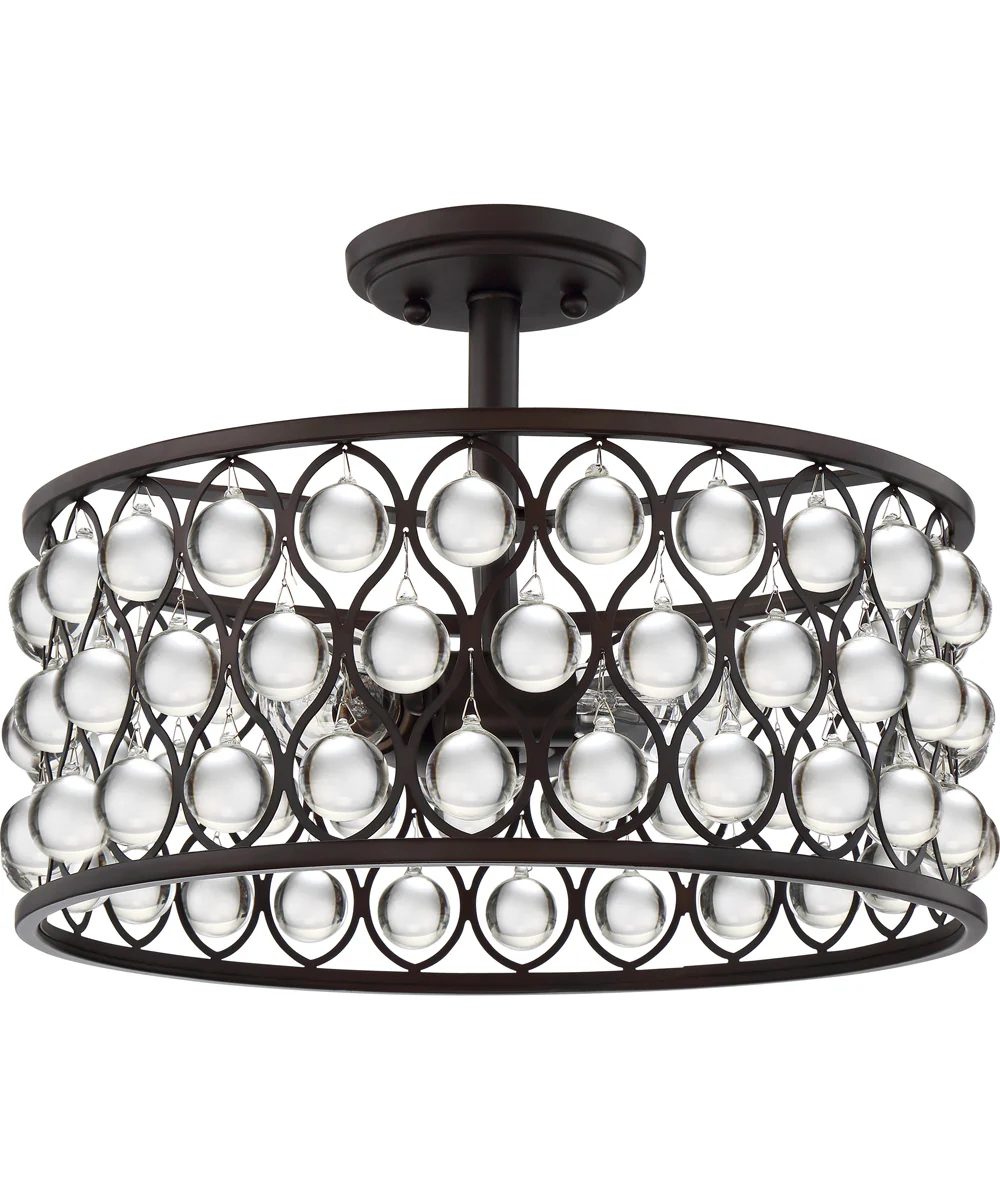 Alexandria Large 3-light Semi Flush Mount Palladian Bronze - Image 3