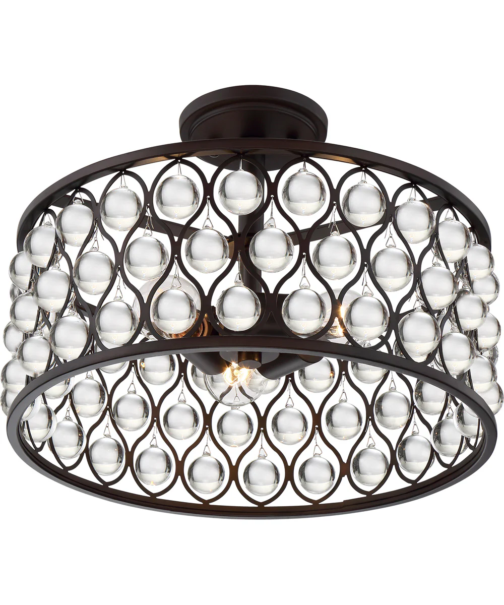 Alexandria Large 3-light Semi Flush Mount Palladian Bronze - Image 4