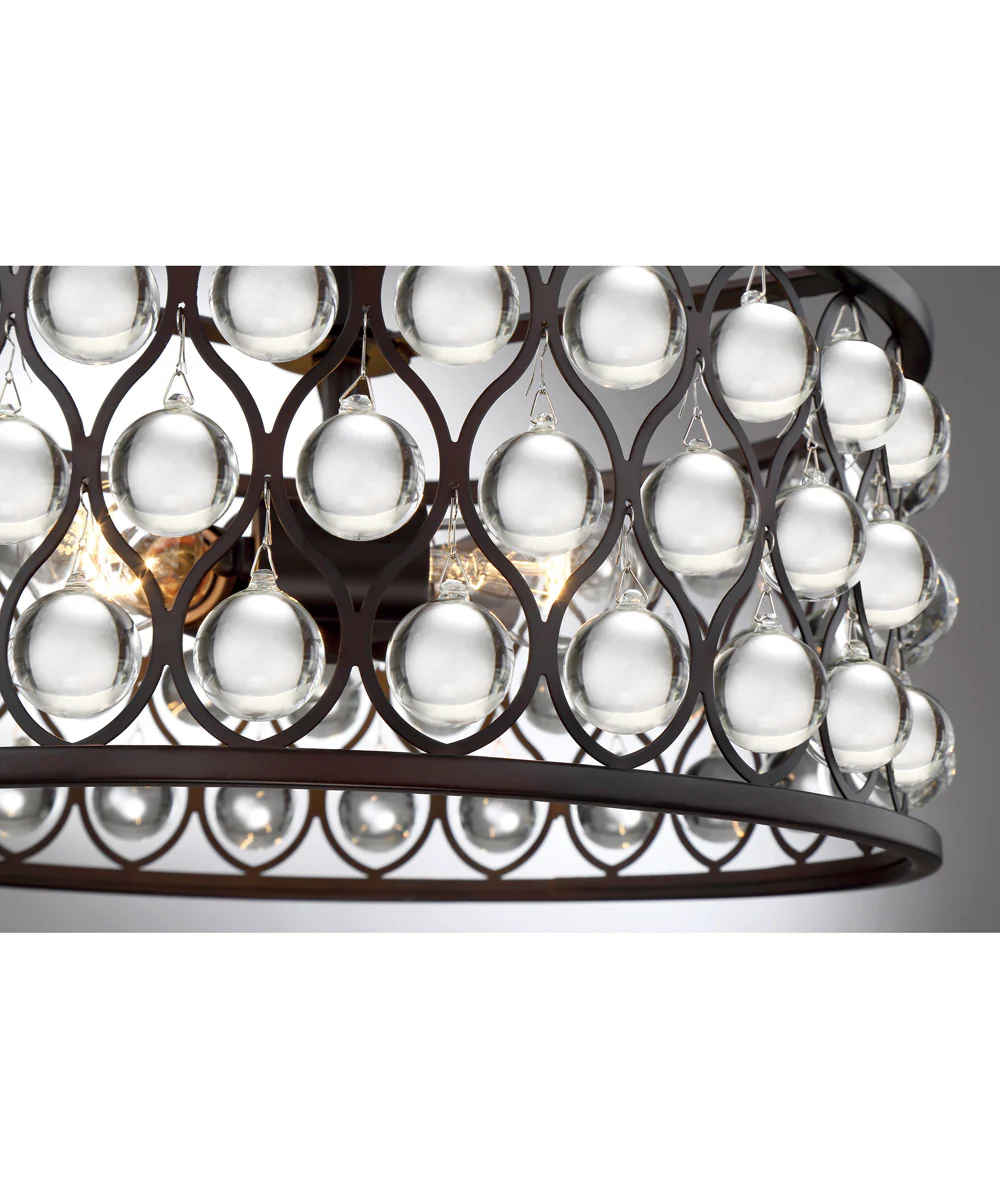 Alexandria Large 3-light Semi Flush Mount Palladian Bronze - Image 5