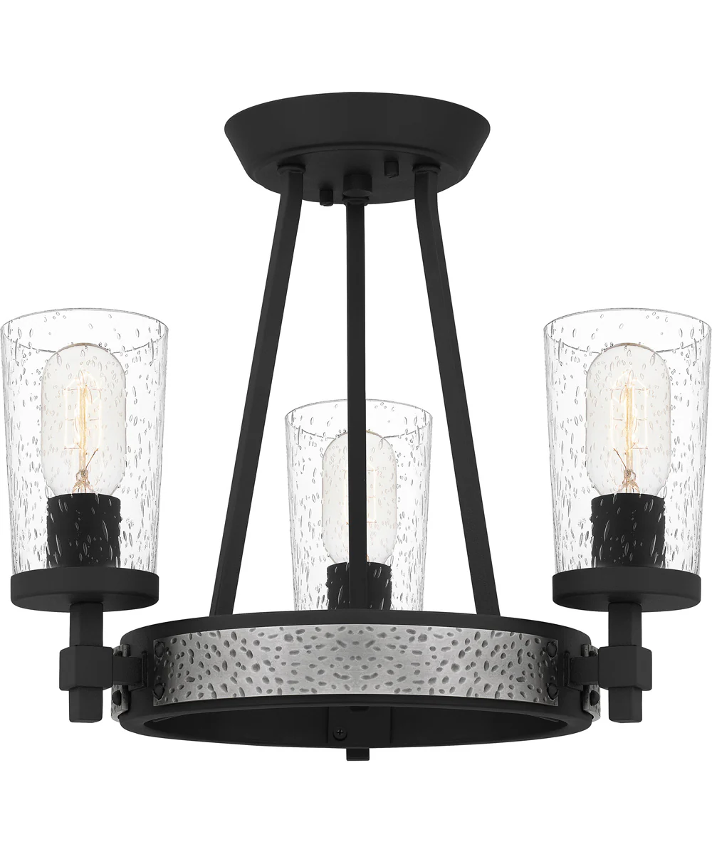 Alpine 3-light Semi Flush Mount Earth Black - Image 2