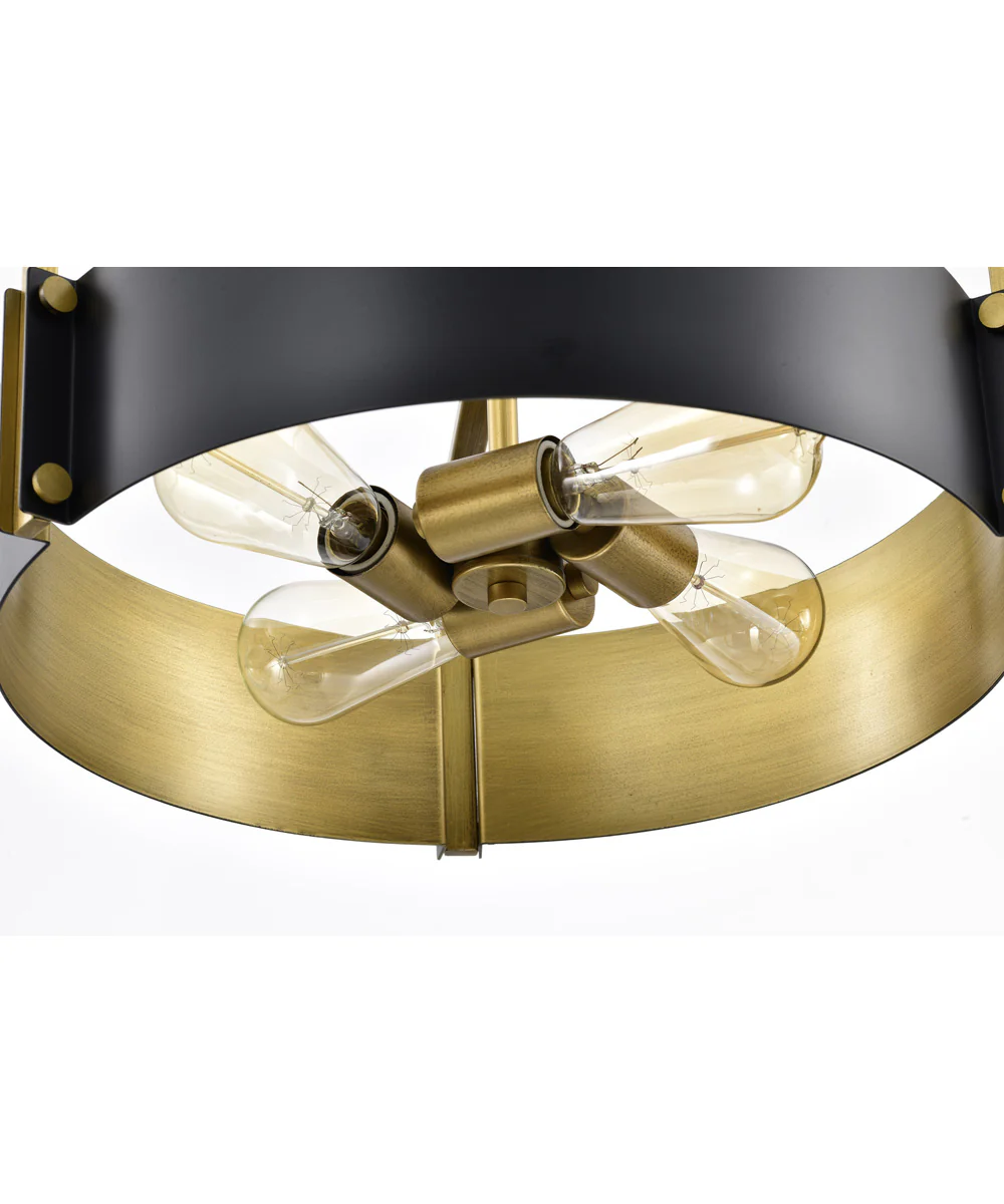 Altos 4-Light Pendant Matte Black - Image 9