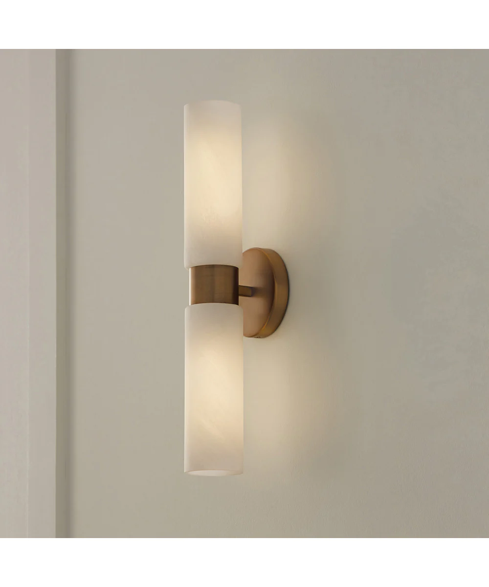 Alyssa 2-Light Sconce Aged Brass - Image 2