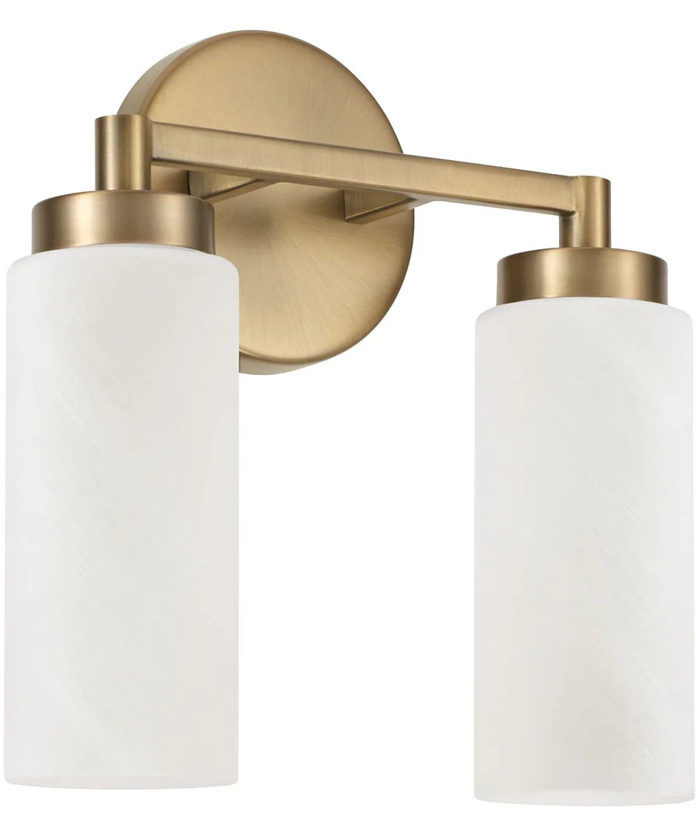 Alyssa 2-Light Vanity Aged Brass