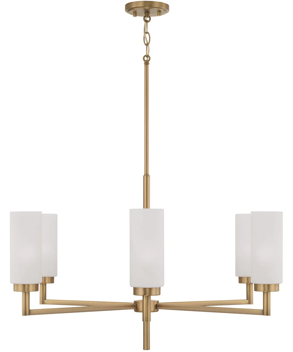 Alyssa 6-Light Chandelier Aged Brass - Image 4