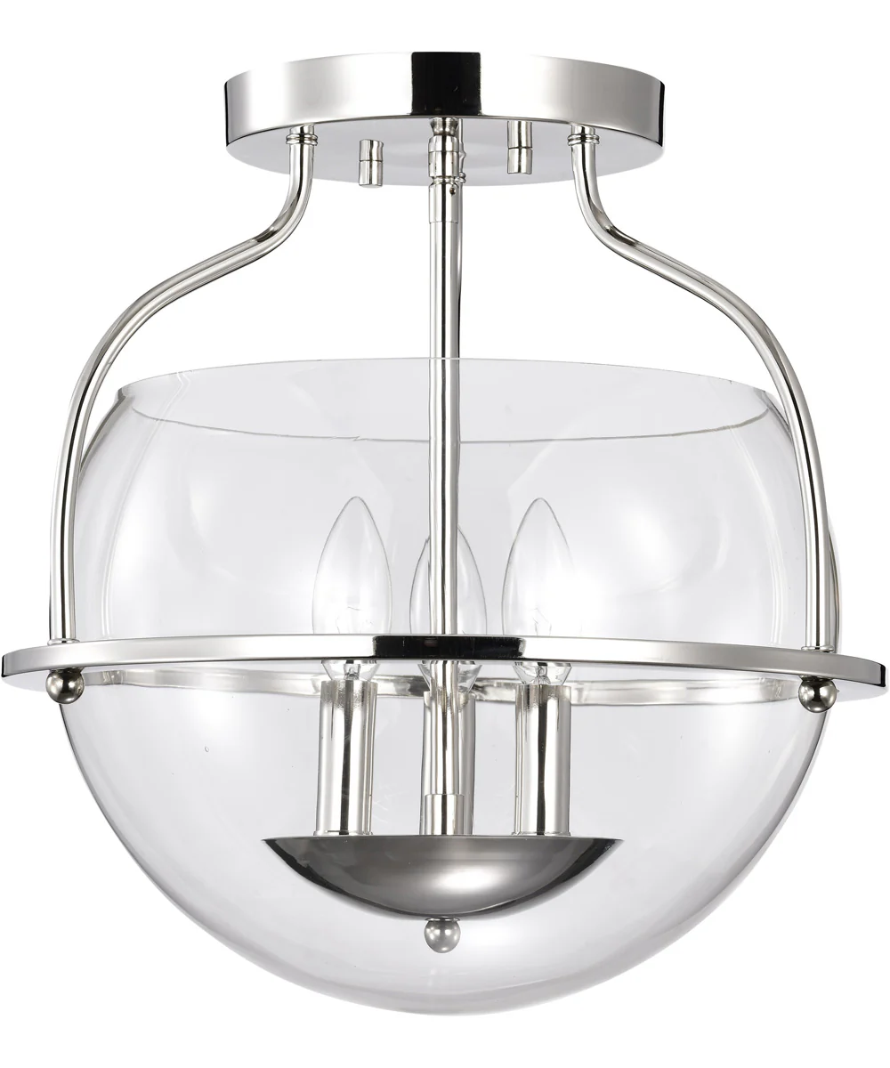 Amado 3-Light Close-to-Ceiling Polished Nickel - Image 5