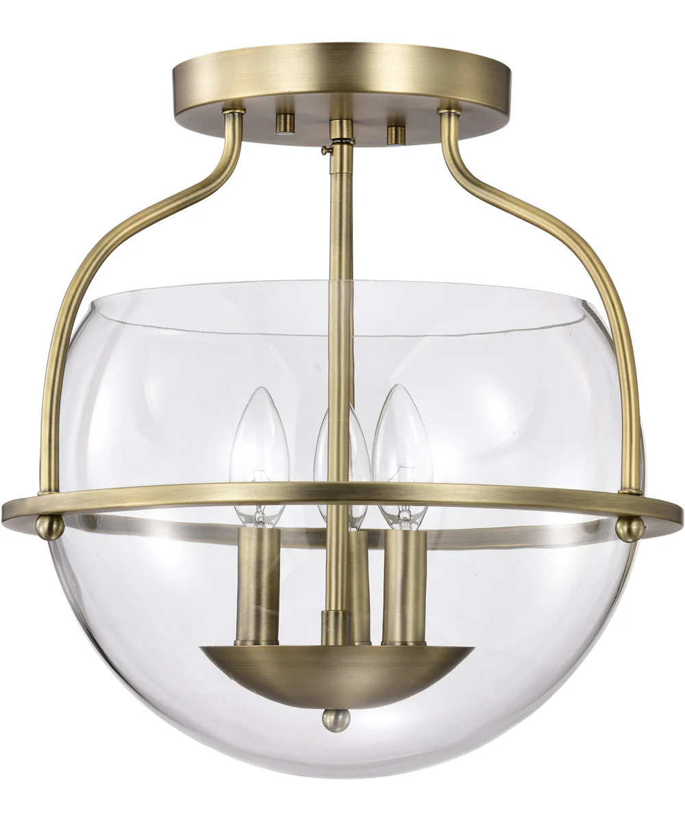 Amado 3-Light Close-to-Ceiling Vintage Brass - Image 3