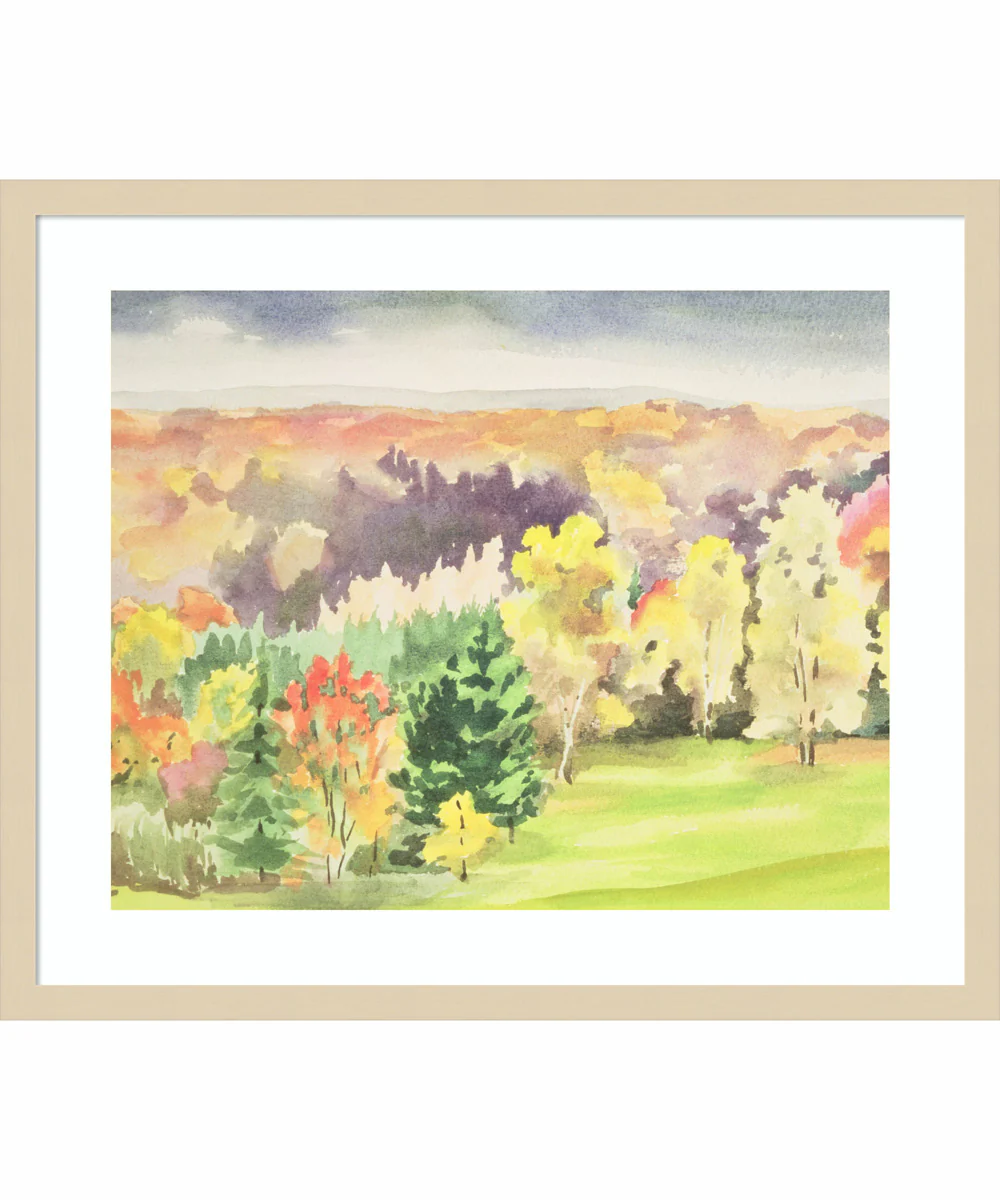 Autumn Beauty in Belgium by Izabella Godlewska de Aranda Wood Framed Wall Art Print (25 W x 21 H), Svelte Natural Frame