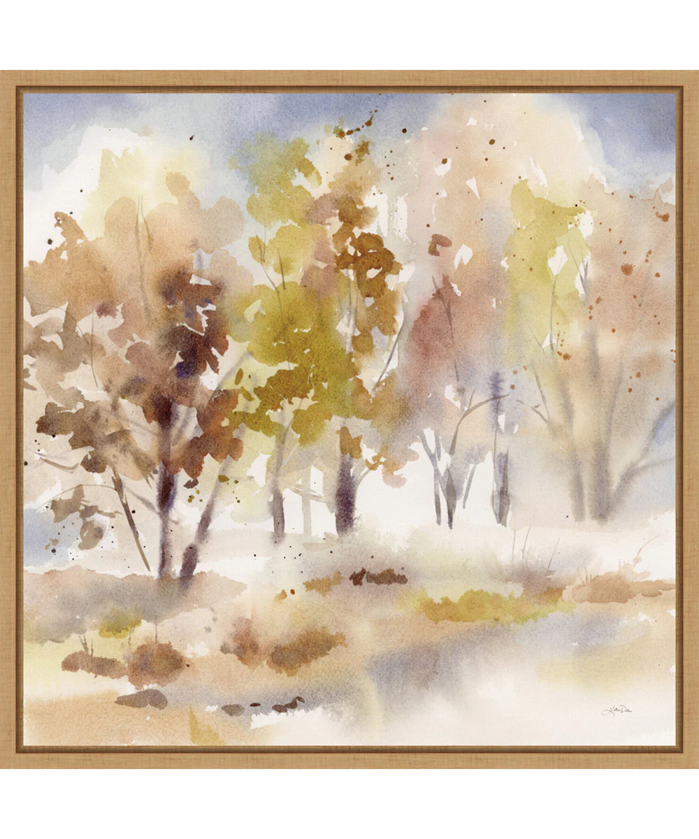 Framed Autumn Grove by Katrina Pete Canvas Wall Art Print (22 W x 22 H), Sylvie Maple Frame