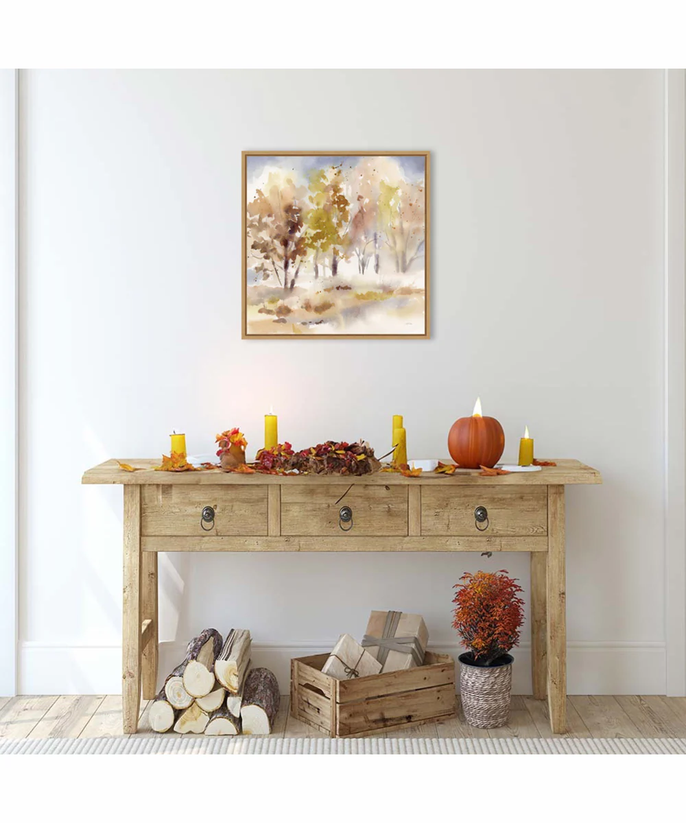 Framed Autumn Grove by Katrina Pete Canvas Wall Art Print (22 W x 22 H), Sylvie Maple Frame - Image 2