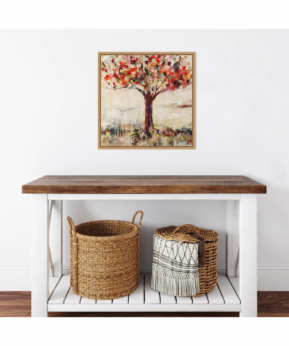 Framed Candy Tree by Jodi Maas Canvas Wall Art Print (22 W x 22 H), Sylvie Maple Frame - Image 2