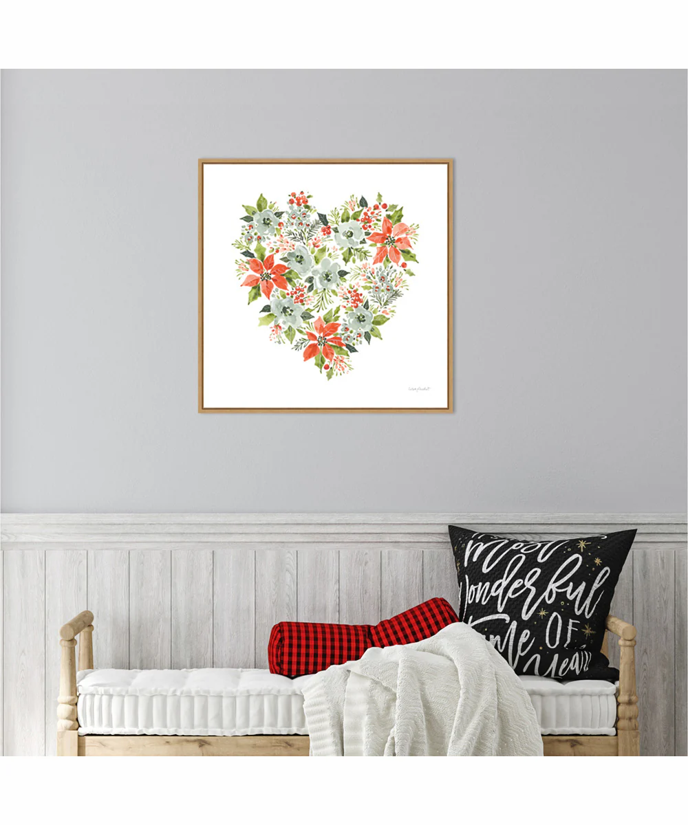 Framed Christmas Forever VII by Lisa Audit Canvas Wall Art Print (22  W x 22  H), Sylvie Maple Frame - Image 2
