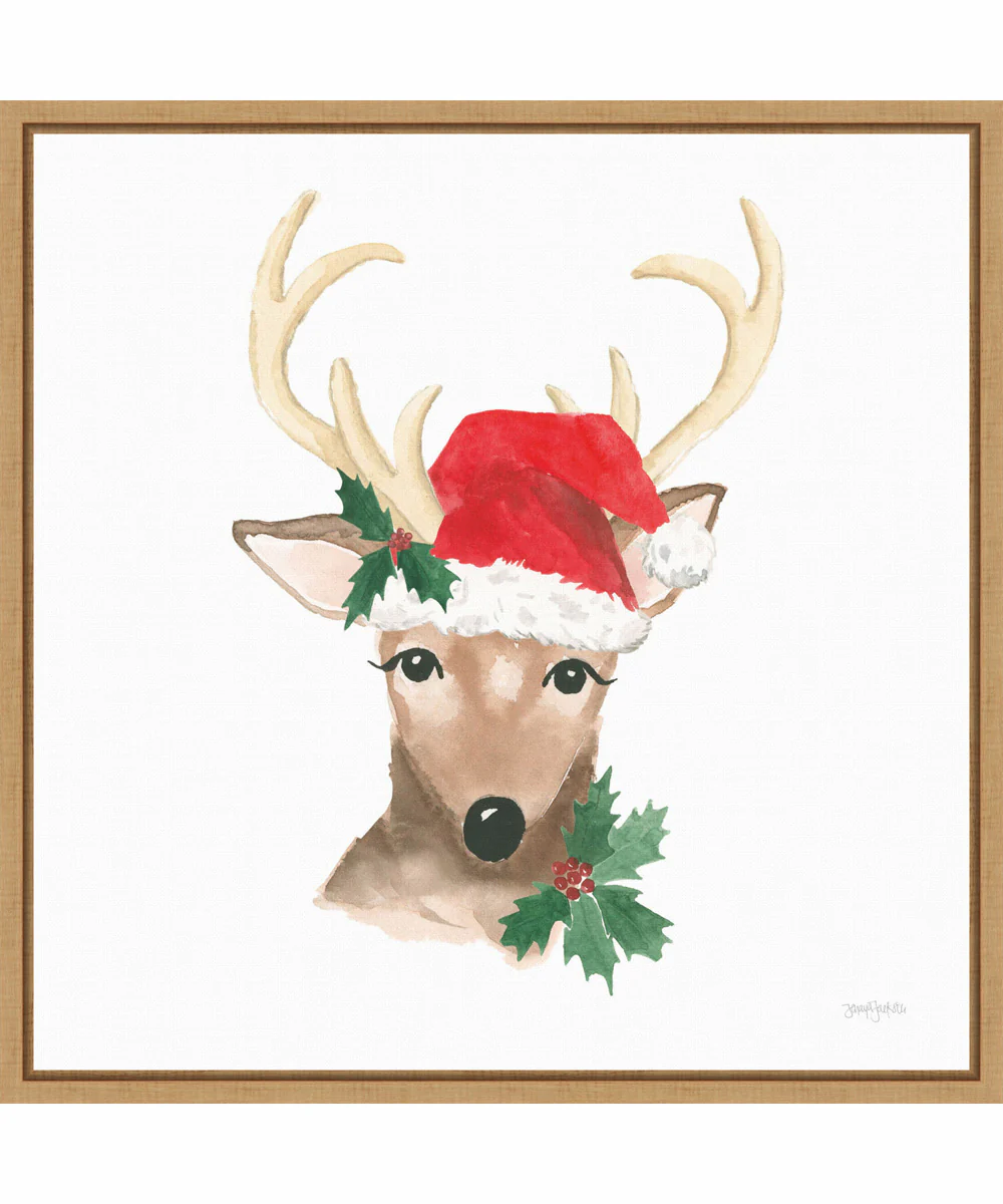 Framed Critter Greetings VIII by Jenaya Jackson Canvas Wall Art Print (22 W x 22 H), Sylvie Maple Frame