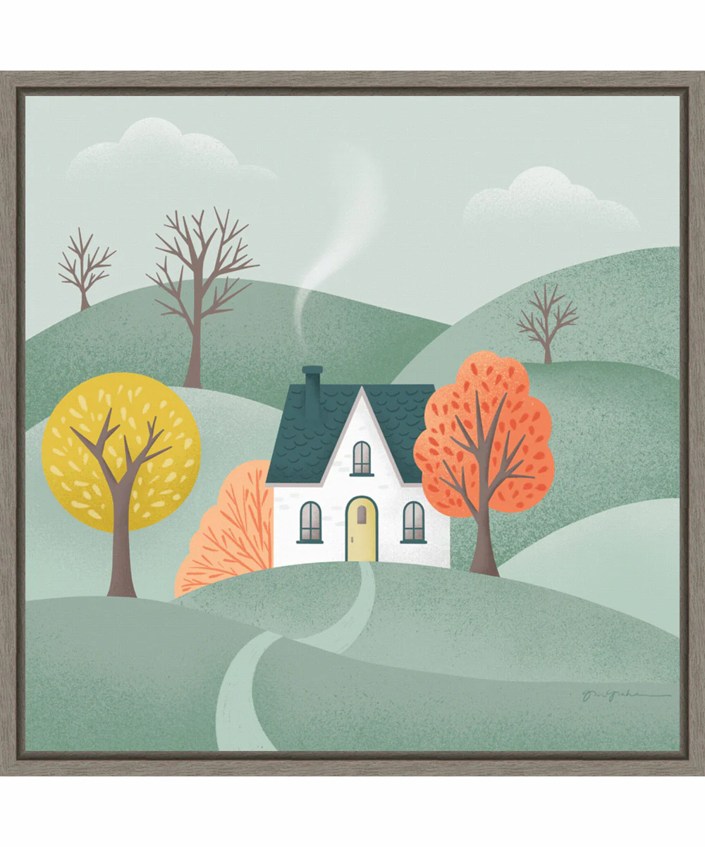 Framed Fall Sweater Weather VI by Gia Graham Canvas Wall Art Print (22 W x 22 H), Sylvie Greywash Frame