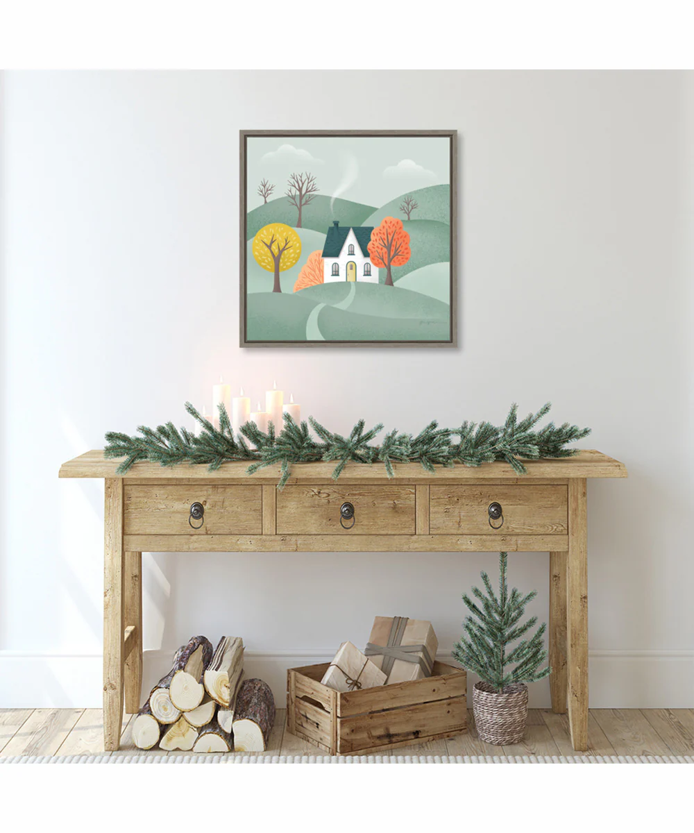 Framed Fall Sweater Weather VI by Gia Graham Canvas Wall Art Print (22 W x 22 H), Sylvie Greywash Frame - Image 2