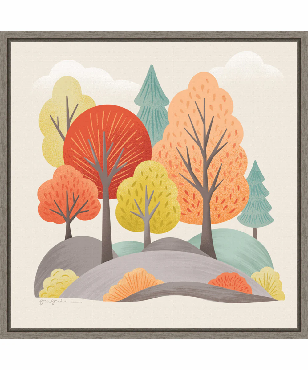 Framed Fall Sweater Weather VIII by Gia Graham Canvas Wall Art Print (22 W x 22 H), Sylvie Greywash Frame