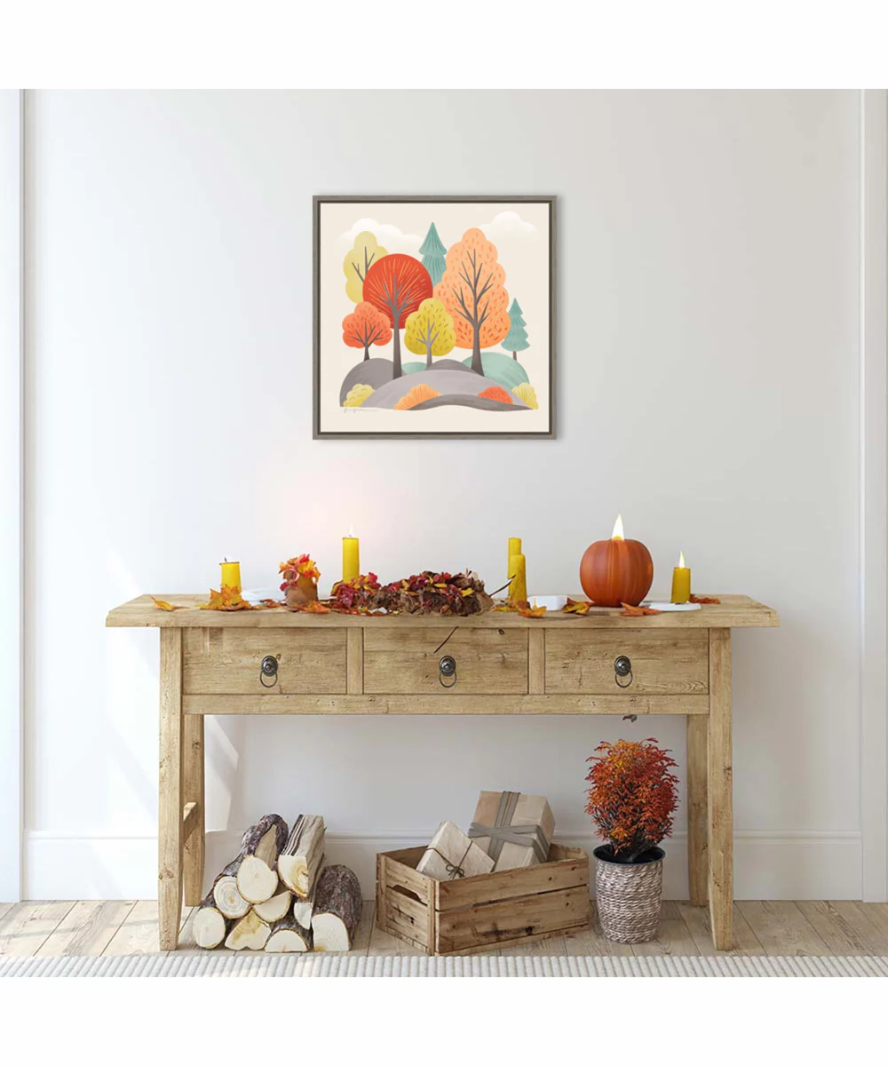 Framed Fall Sweater Weather VIII by Gia Graham Canvas Wall Art Print (22 W x 22 H), Sylvie Greywash Frame - Image 2