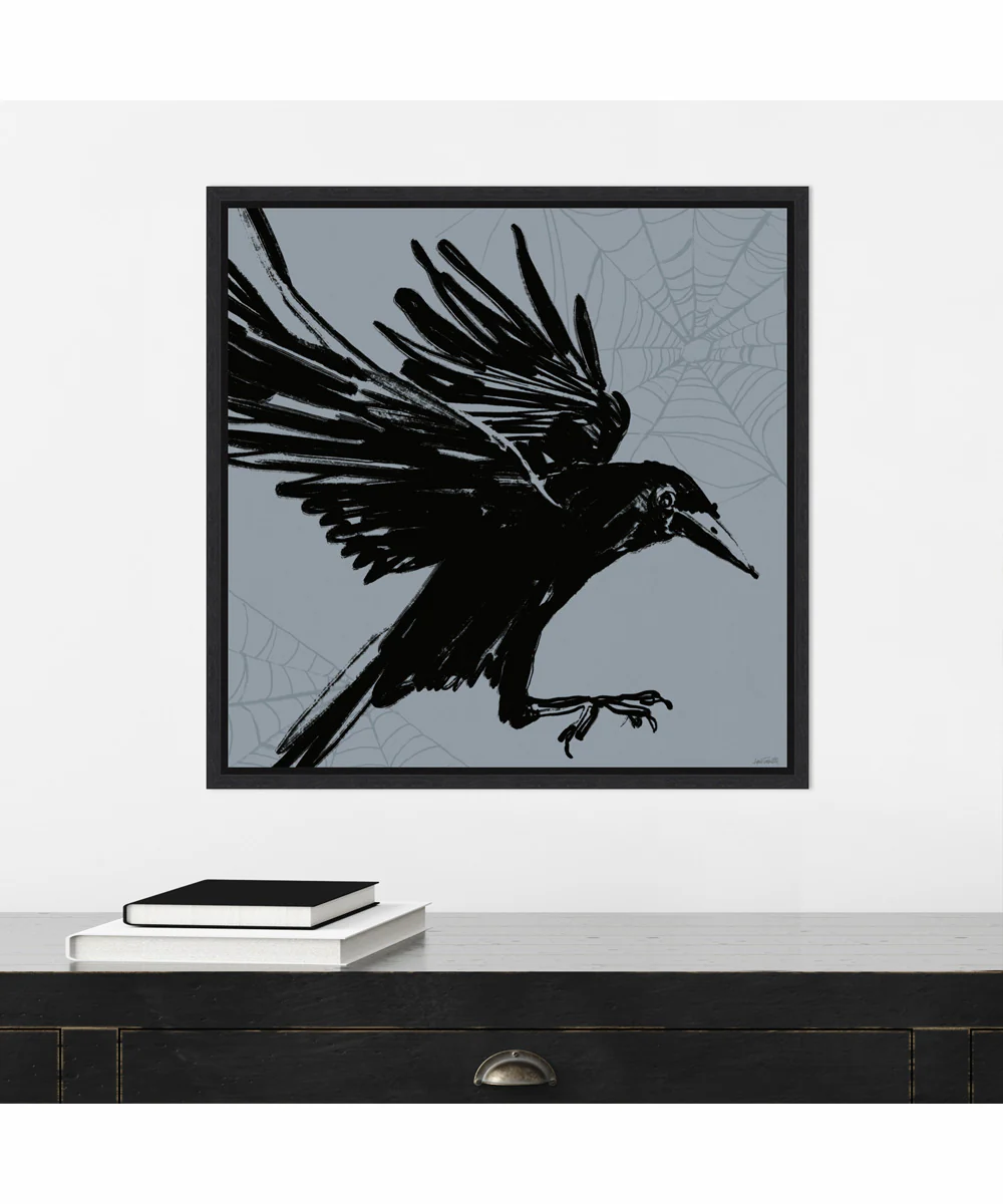Framed Haunted Halloween VI by Anne Tavoletti Canvas Wall Art Print (22 W x 22 H), Sylvie Black Frame - Image 2