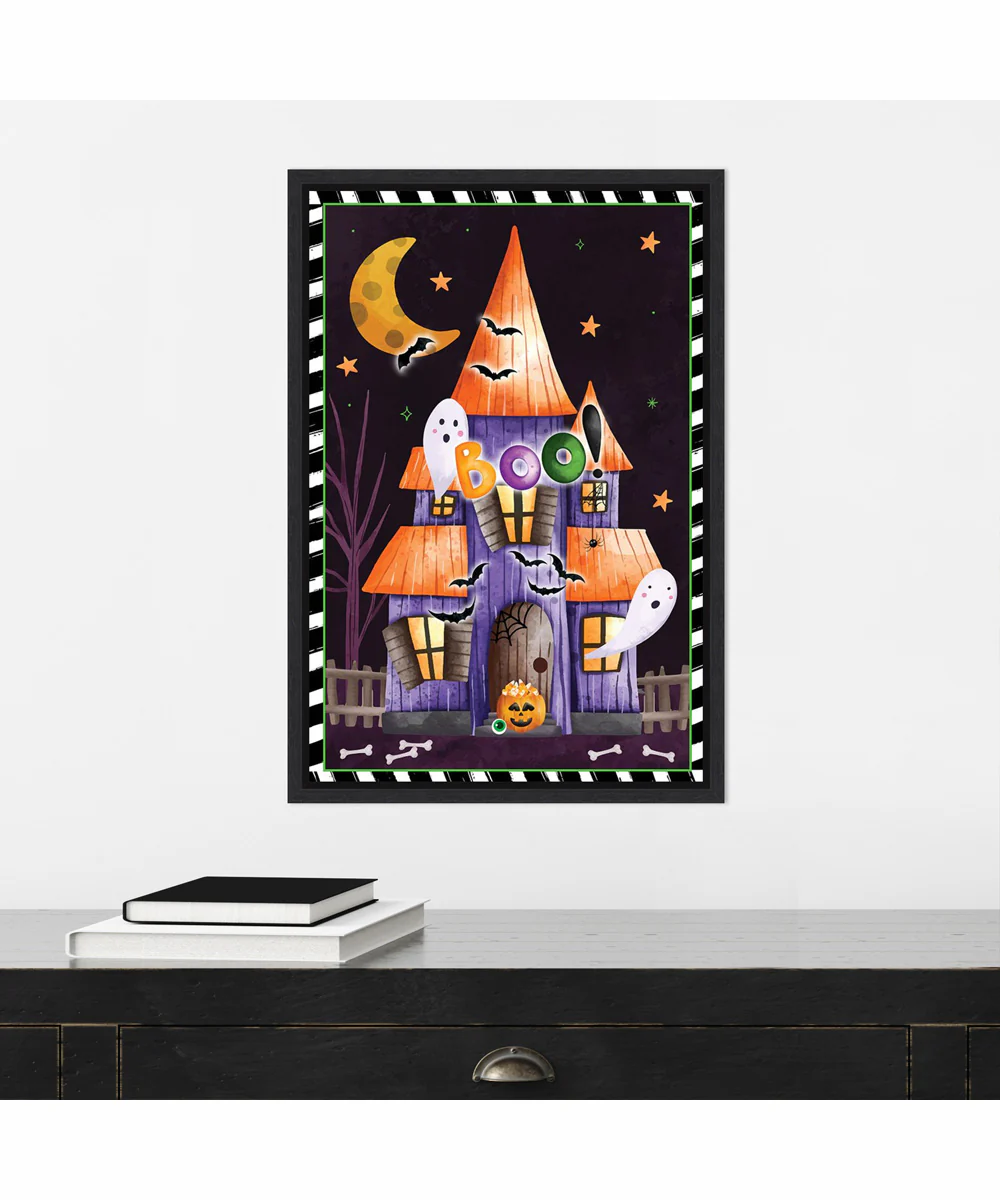 Framed Haunted House by Art Nd Canvas Wall Art Print (16 W x 23 H), Sylvie Black Frame - Image 2