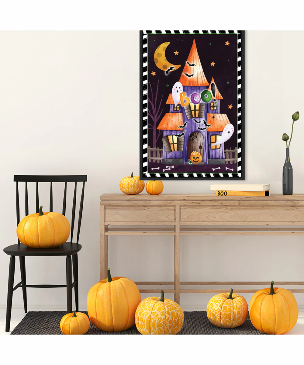 Framed Haunted House by Art Nd Canvas Wall Art Print (23 W x 33 H), Sylvie Black Frame - Image 2