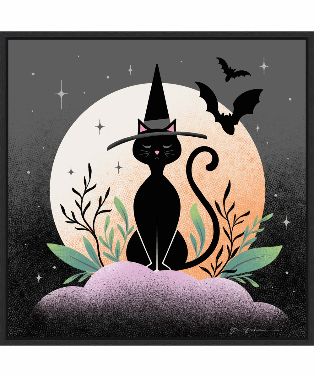 Framed Hocus Pocus II by Gia Graham Canvas Wall Art Print (30 W x 30 H), Sylvie Black Frame
