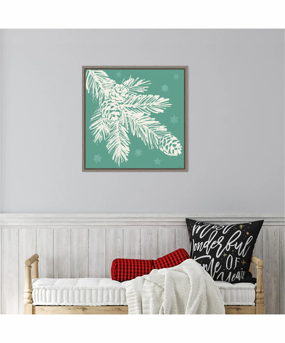 Framed Seasonal Shades VI by Anne Tavoletti Canvas Wall Art Print (22 W x 22 H), Sylvie Greywash Frame - Image 2