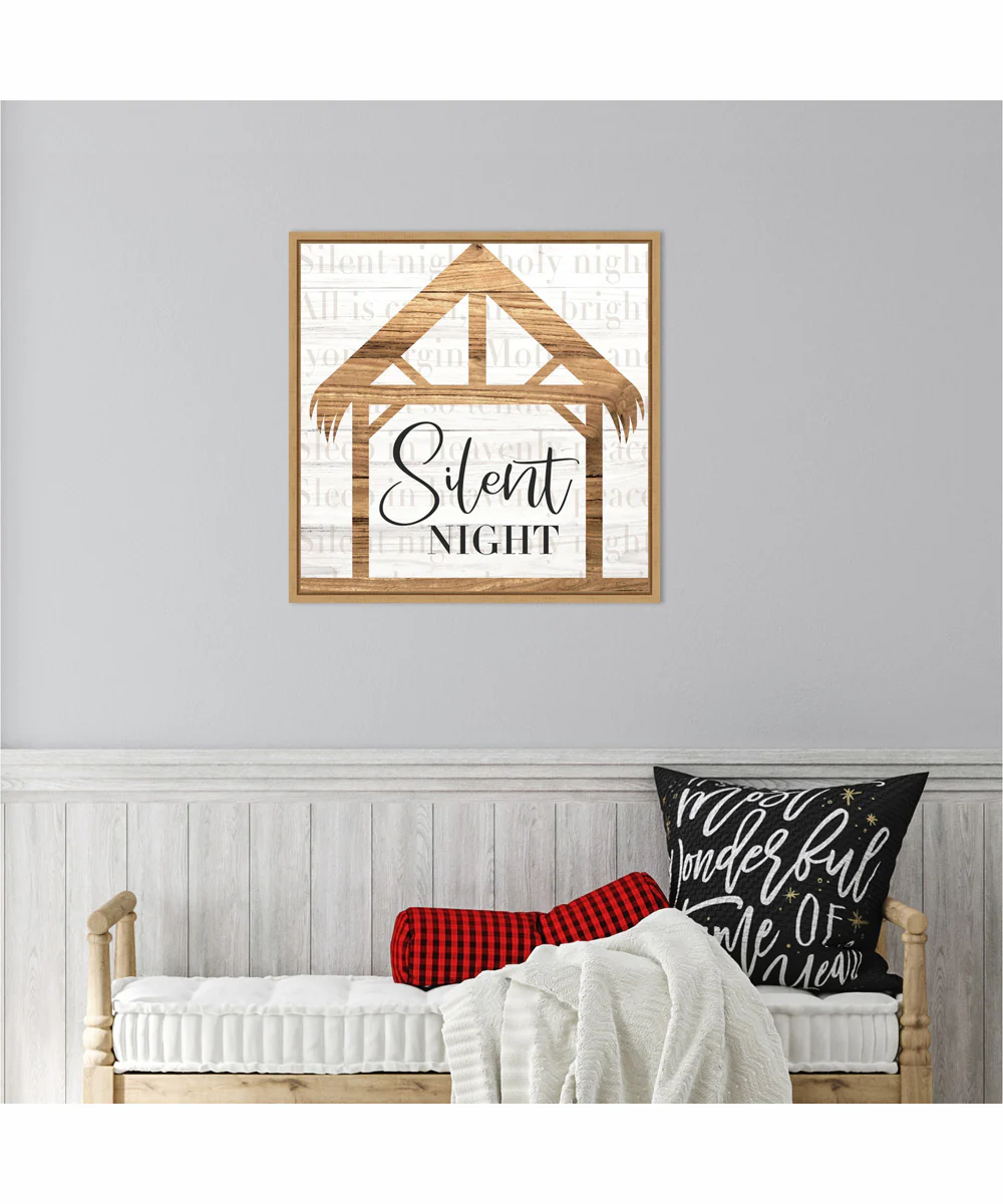 Framed Silent Night by Art Nd Canvas Wall Art Print (22 W x 22 H), Sylvie Maple Frame - Image 2