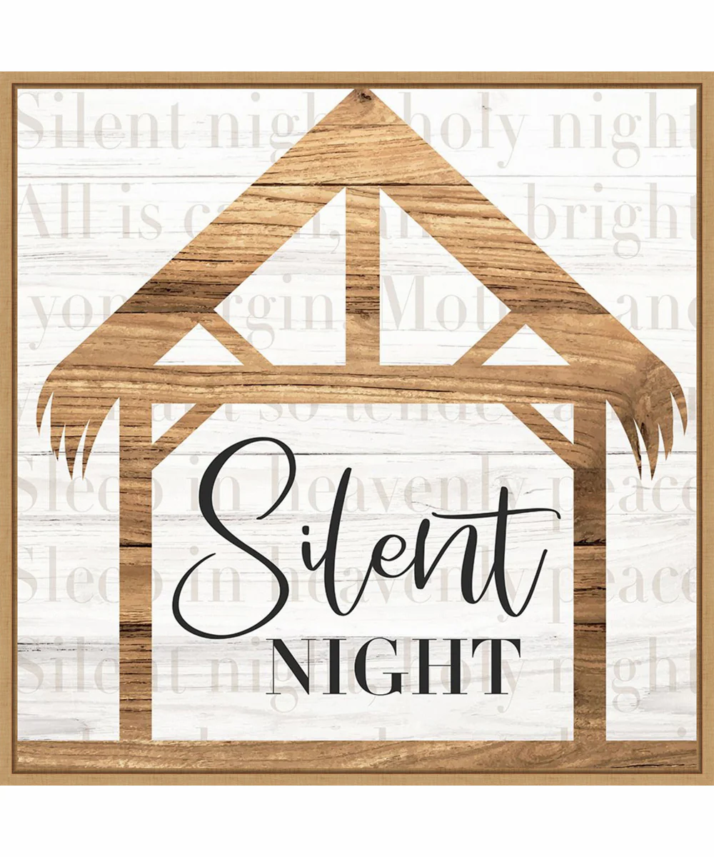 Framed Silent Night by Art Nd Canvas Wall Art Print (30 W x 30 H), Sylvie Maple Frame
