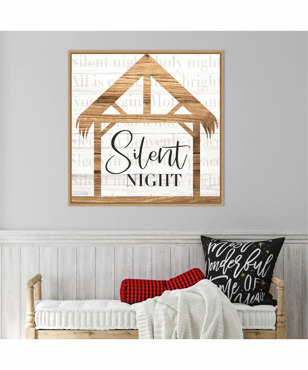 Framed Silent Night by Art Nd Canvas Wall Art Print (30 W x 30 H), Sylvie Maple Frame - Image 2
