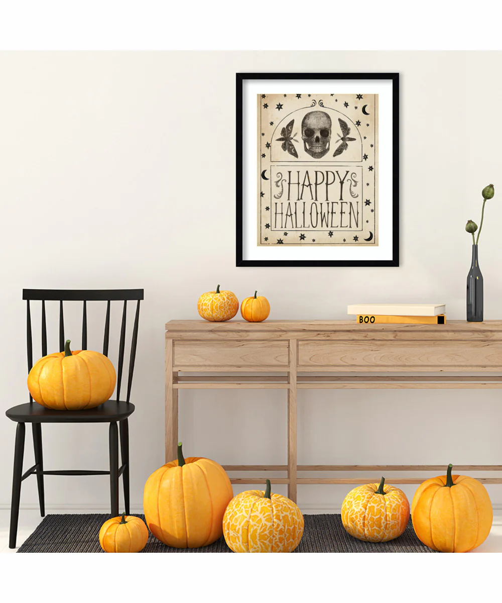 Hocus Pocus II Stars and Skull by Sara Zieve Miller Wood Framed Wall Art Print (21 W x 25 H), Svelte Noir Black Frame - Image 2