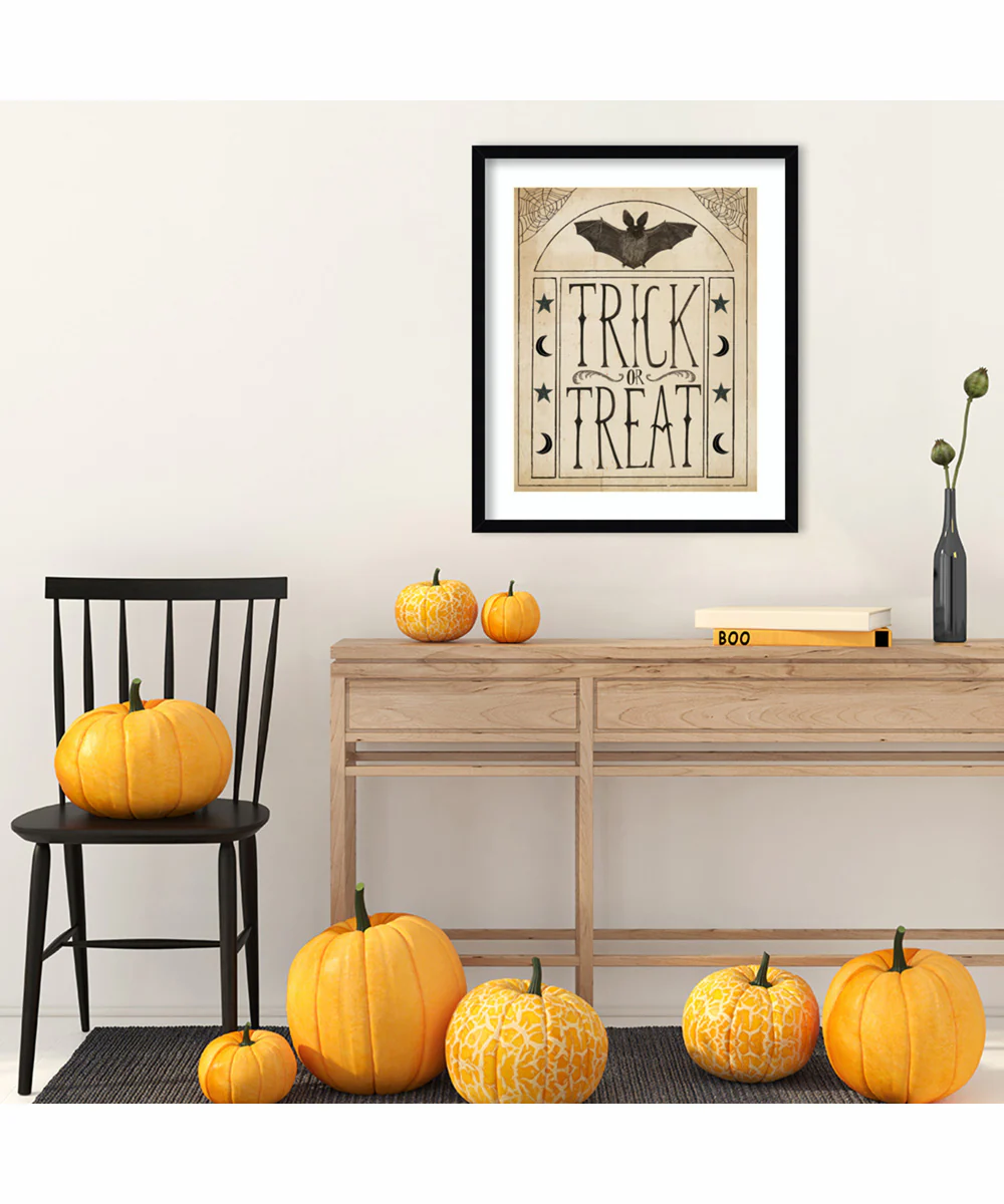 Hocus Pocus IV Stars and Bat by Sara Zieve Miller Wood Framed Wall Art Print (21 W x 25 H), Svelte Noir Black Frame - Image 2