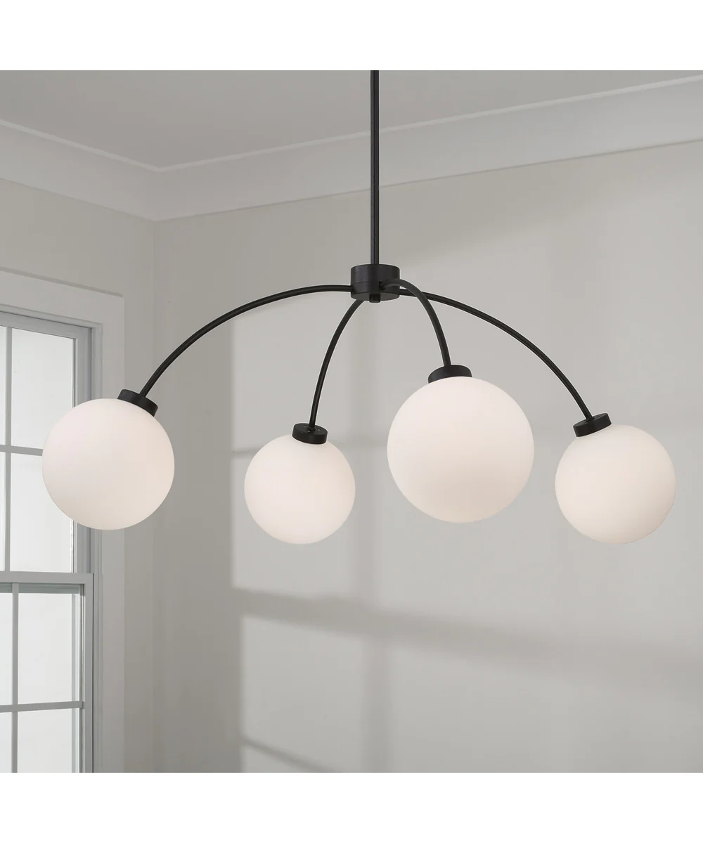 Amos 4-Light Chandelier Black Iron - Image 3