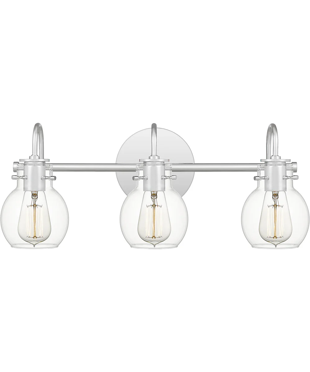Andrews Large 3-light Bath Light Polished Chrome