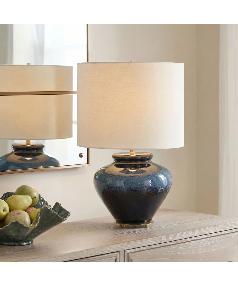 Andrus Blue Glaze Table Lamp - Image 2