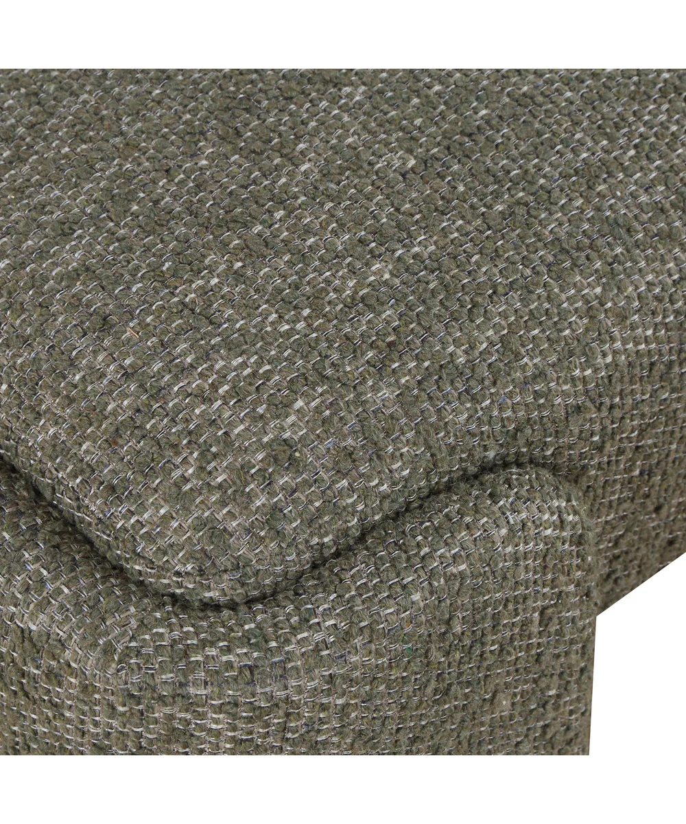 Angus Green Boucle Small Bench - Image 4