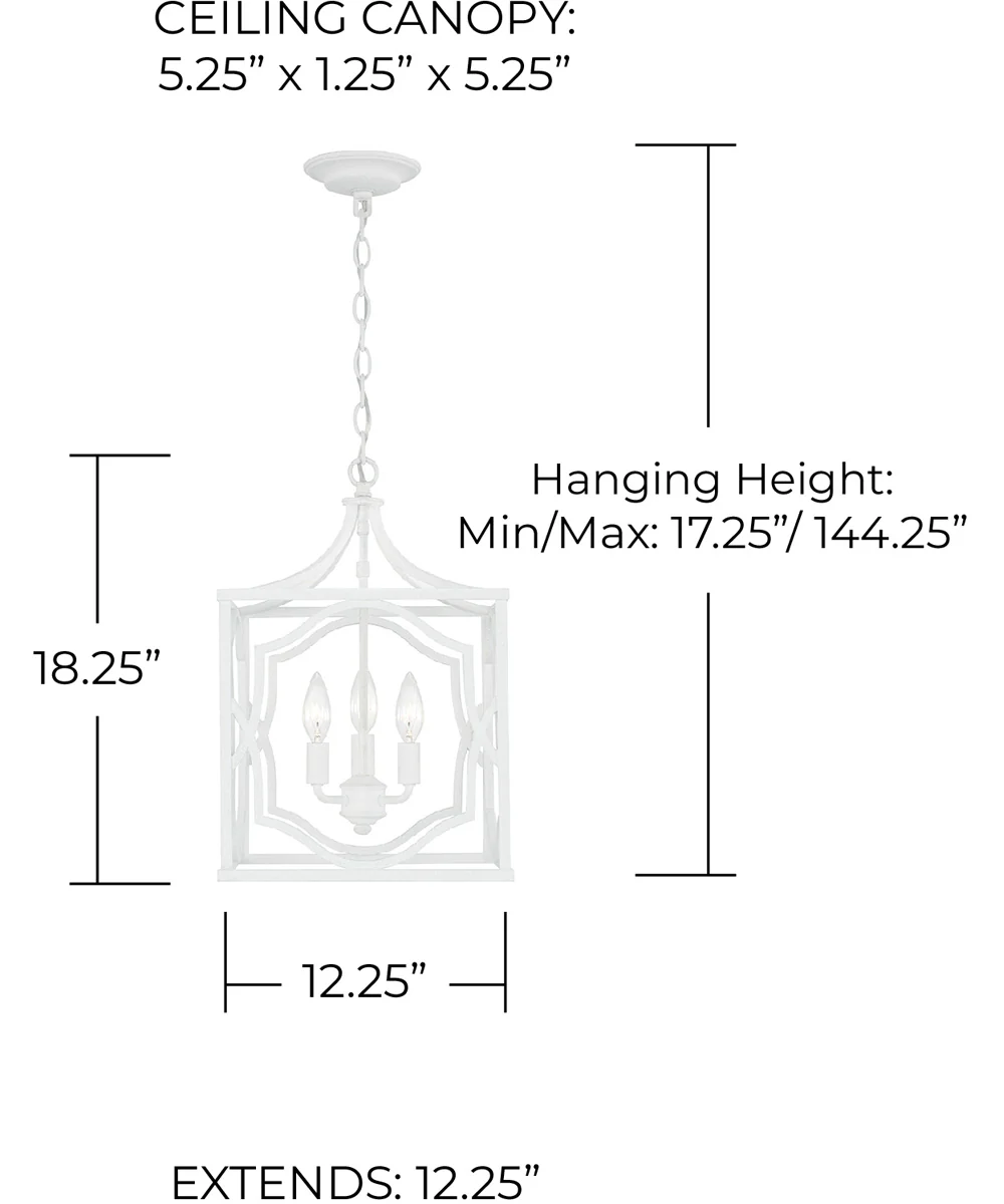 Anna 3-Light Foyer Textured White - Image 6