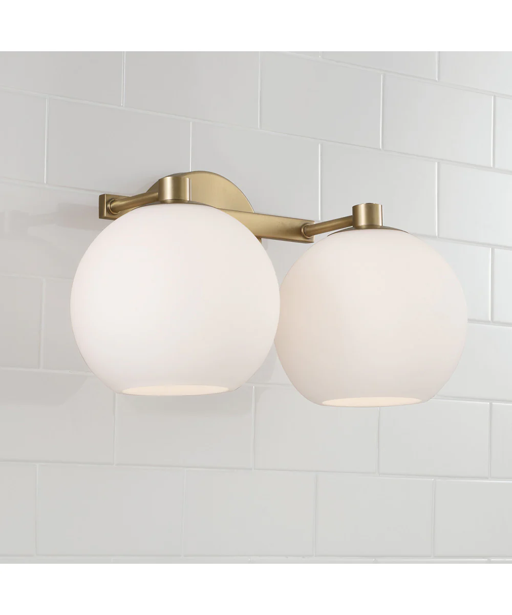 Ansley 2-Light Vanity Aged Brass - Image 2