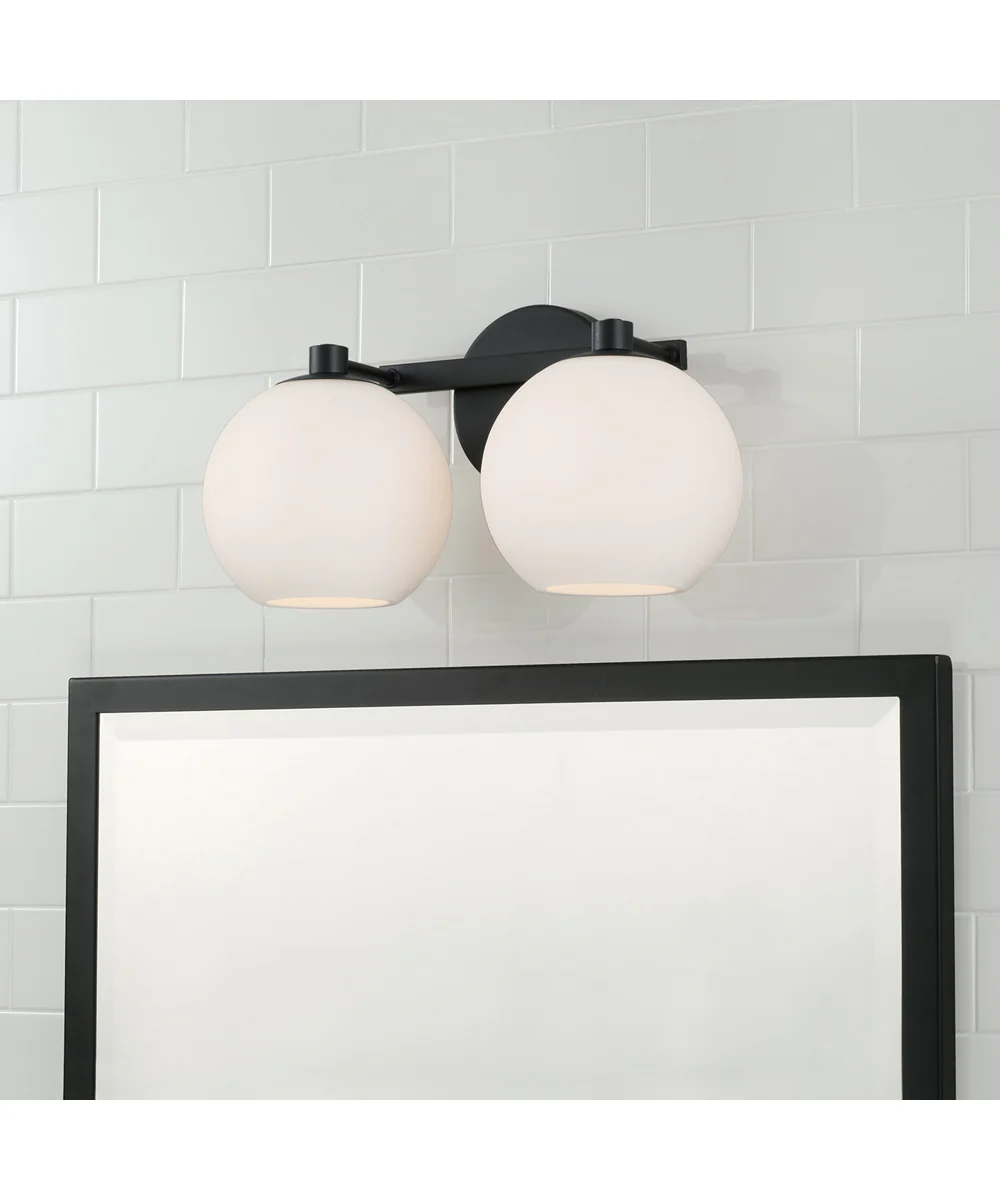 Ansley 2-Light Vanity Matte Black - Image 2