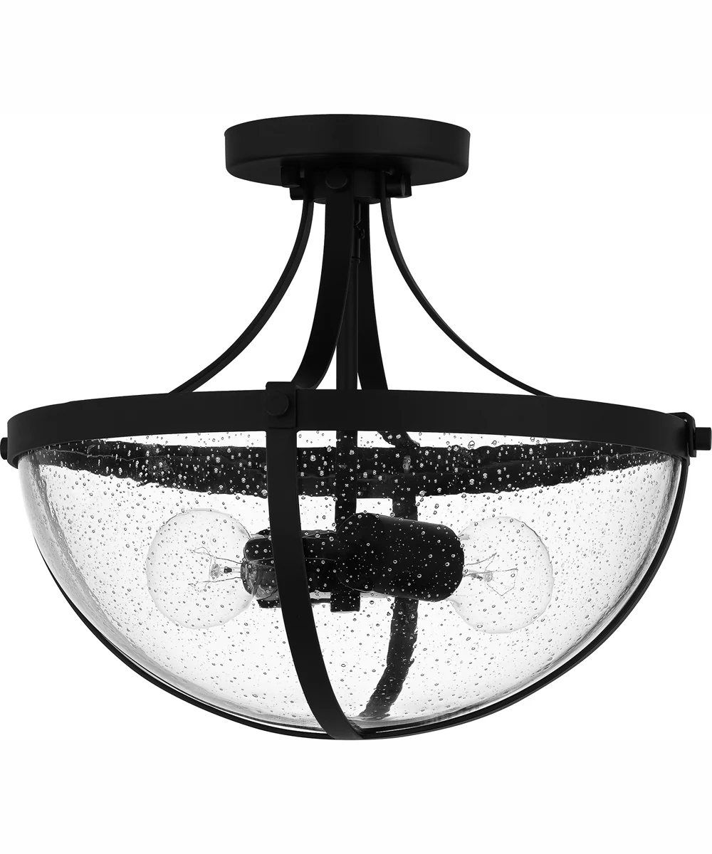 Antebellum Medium 2-light Semi Flush Mount Matte Black - Image 3